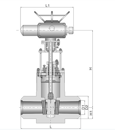 电动锻造高压闸阀(图1) 电动锻造高压闸阀(图1)