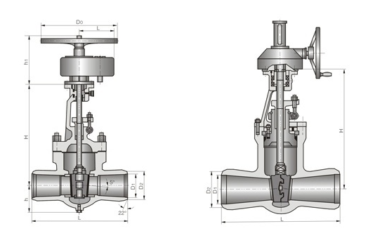美标高温高压焊接闸阀(图1) 美标高温高压焊接闸阀(图1)