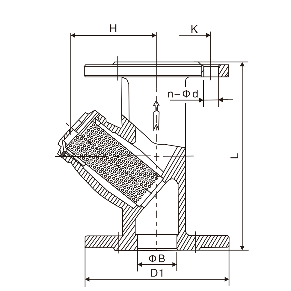 黄铜法兰过滤器(图1) 黄铜法兰过滤器(图1)