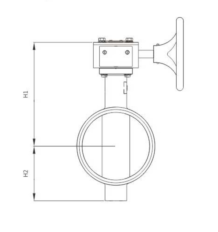 蜗轮消防沟槽蝶阀(图1) 蜗轮消防沟槽蝶阀(图1)