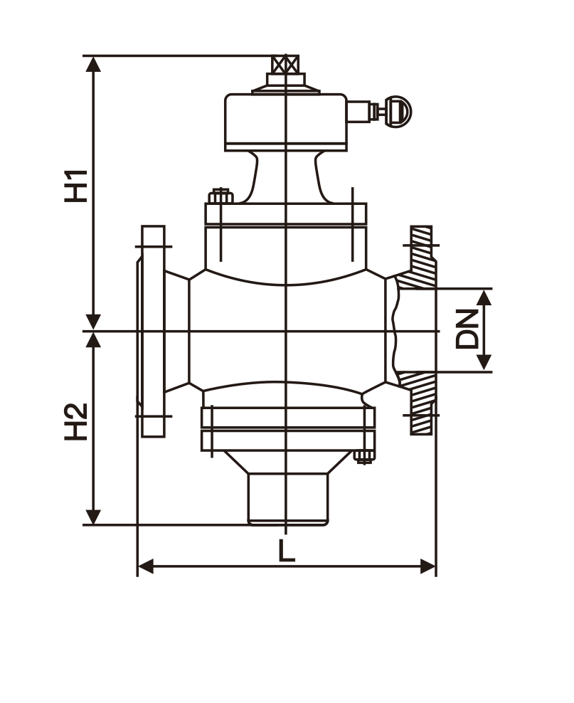 自力式流量平衡阀(图1) 自力式流量平衡阀(图1)