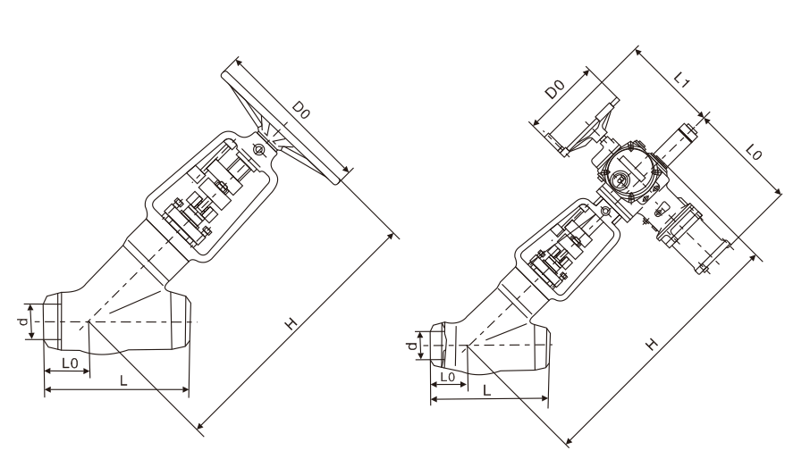 磅级Y型截止阀(图1) 磅级Y型截止阀(图1)